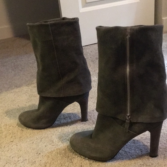 franco sarto grey suede boots